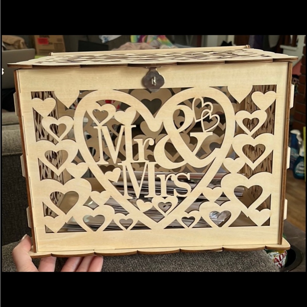 Wedding card box with lock & key